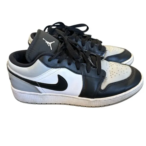 Nike Air Jordan 1 Low LT Smoke Grey Black White Shoes 553560-052 Youth Size 6.5Y