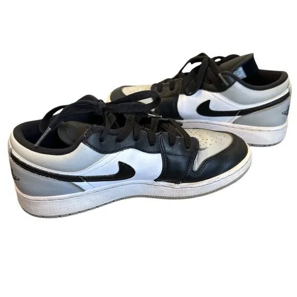 Nike Air Jordan 1 Low LT Smoke Grey Black White Shoes 553560-052 Youth Size 6.5Y