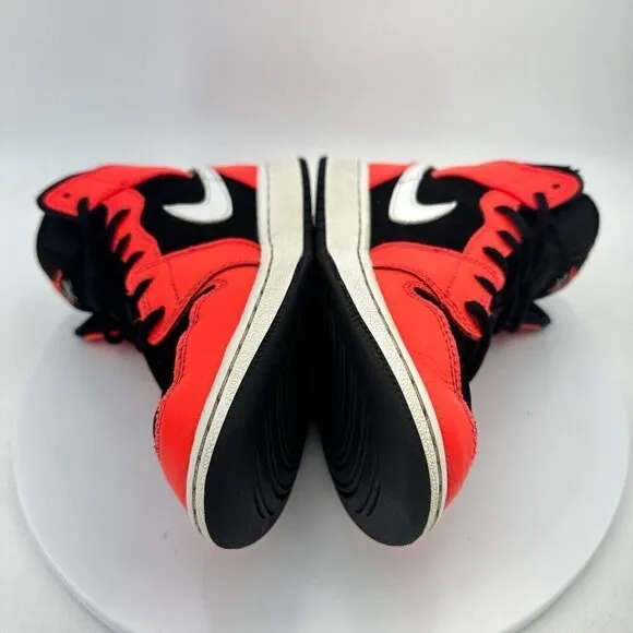Nike Air Jordan 1 Mid Youth Size 4.5Y 554725-061 Infrared Black White Shoes