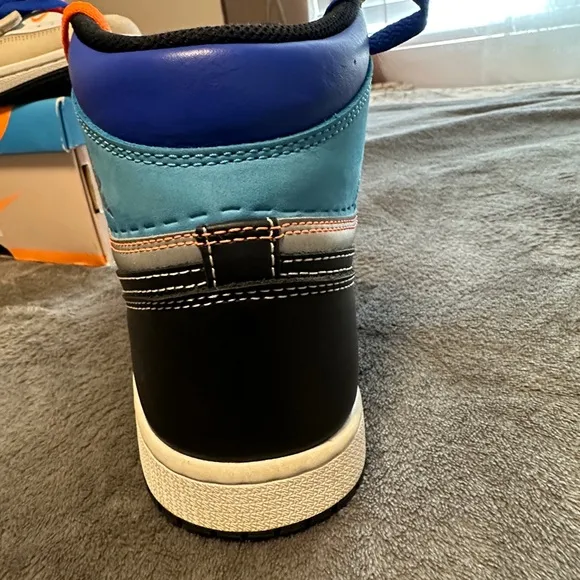Nike Air Jordan 1 Retro High OG Prototype  High-Top Sneakers - Blue and Orange