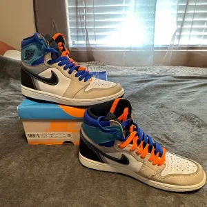 Nike Air Jordan 1 Retro High OG Prototype  High-Top Sneakers - Blue and Orange