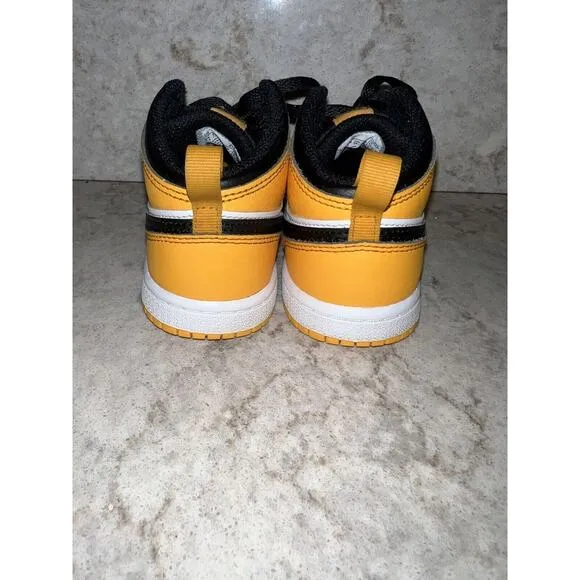 Nike Air Jordan 1 Shoes Toddler 10C Mid Taxi/Black-White