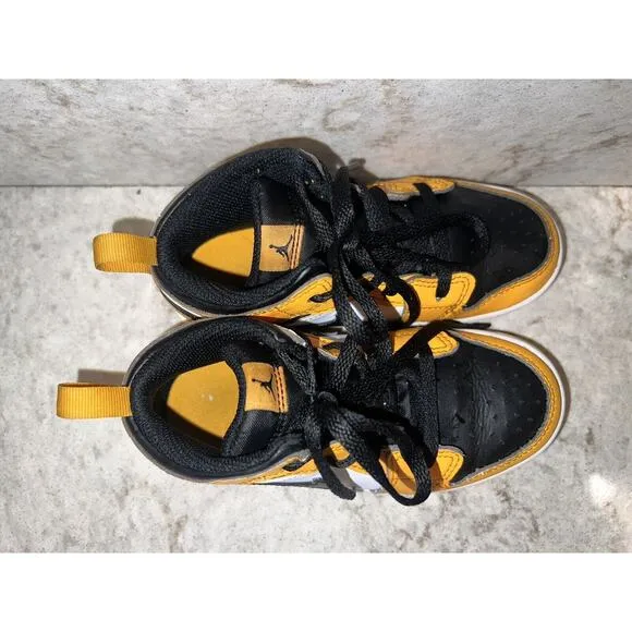 Nike Air Jordan 1 Shoes Toddler 10C Mid Taxi/Black-White