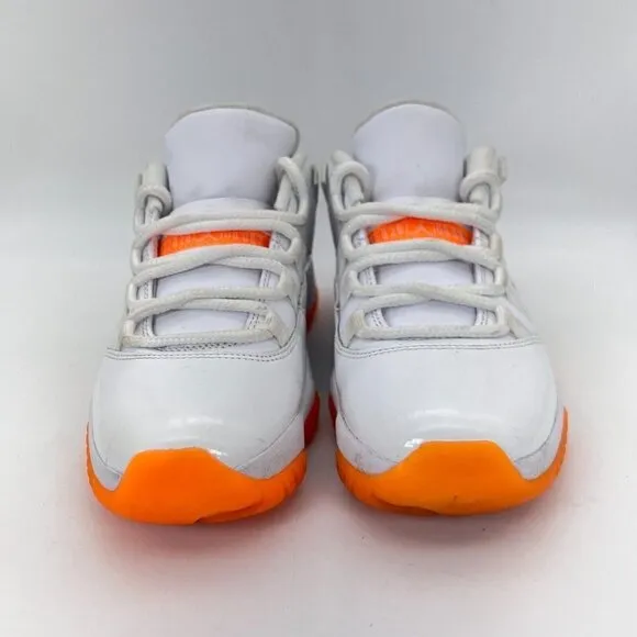 Nike Air Jordan 11 Retro Low White Bright Citrus Women Shoes AH7860-139 Size 6.5