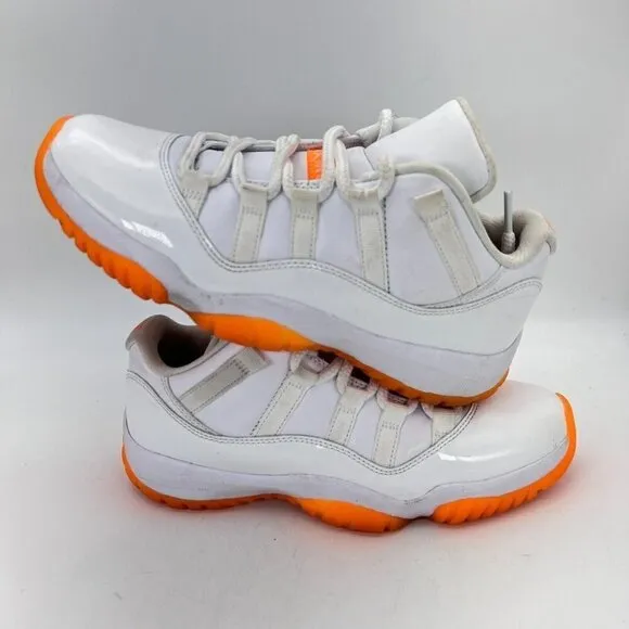 Nike Air Jordan 11 Retro Low White Bright Citrus Women Shoes AH7860-139 Size 6.5