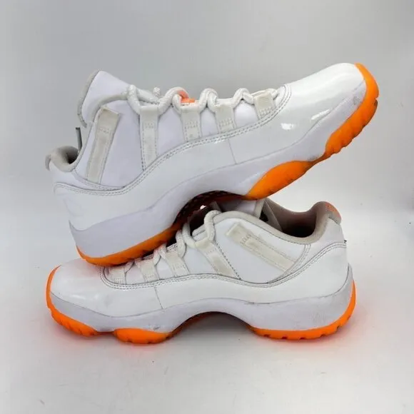 Nike Air Jordan 11 Retro Low White Bright Citrus Women Shoes AH7860-139 Size 6.5