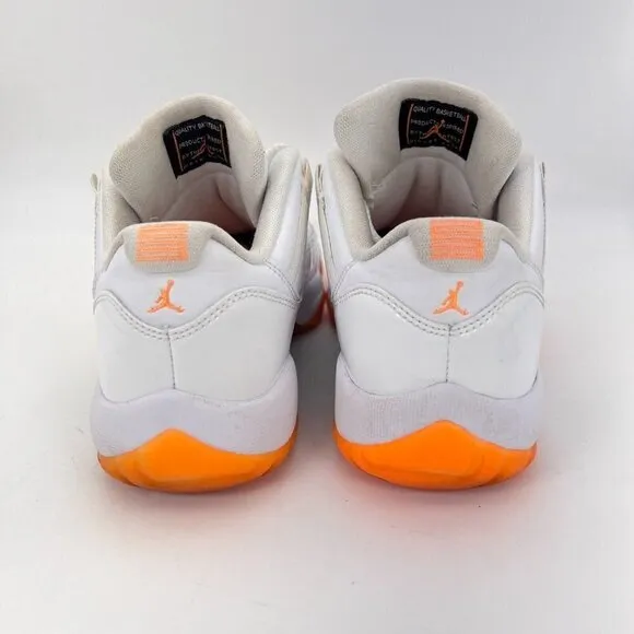 Nike Air Jordan 11 Retro Low White Bright Citrus Women Shoes AH7860-139 Size 6.5