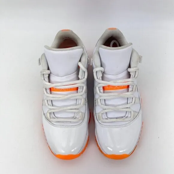 Nike Air Jordan 11 Retro Low White Bright Citrus Women Shoes AH7860-139 Size 6.5