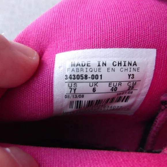 nike air jordan 343058-001 vivid pink size 7Y