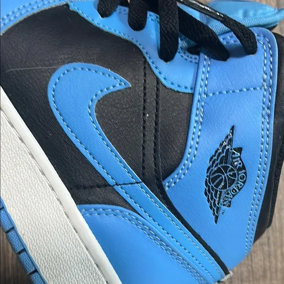 Nike Air Jordan Black and Blue High-Top Sneakers