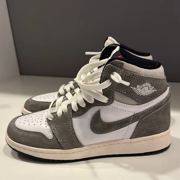 Nike Air Jordan High-Top Sneakers - Gray and White