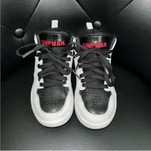 Nike Air Jordan Jumpman Black, White, Red High Top Sneakers Size 10.5C