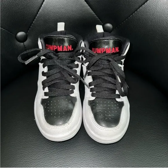 Nike Air Jordan Jumpman Black, White, Red High Top Sneakers Size 10.5C