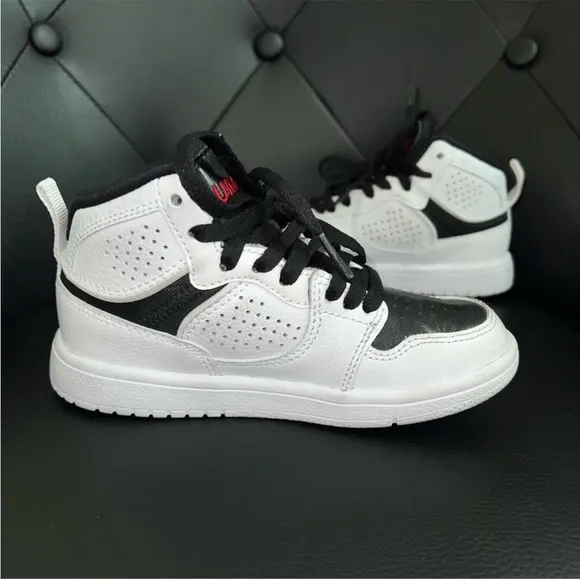 Nike Air Jordan Jumpman Black, White, Red High Top Sneakers Size 10.5C