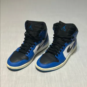 Nike Air Jordan Men's High-Top Sneakers - Black and Blue