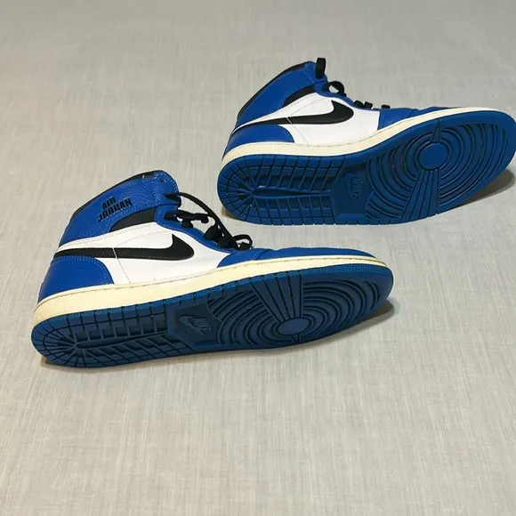 Nike Air Jordan Men's High-Top Sneakers - Black and Blue