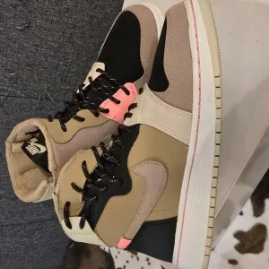 Nike Air Jordan Rebel XX  High-Top Sneakers in Black and Tan