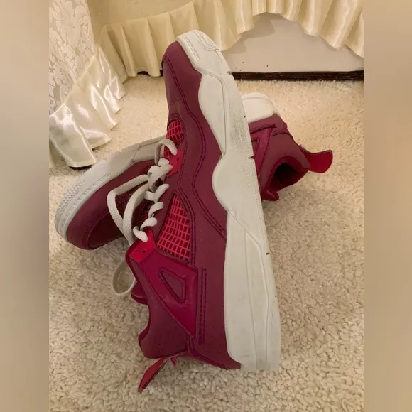 Nike air Jordan retro 4 Girls high top leather sneakers