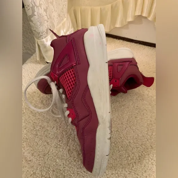 Nike air Jordan retro 4 Girls high top leather sneakers