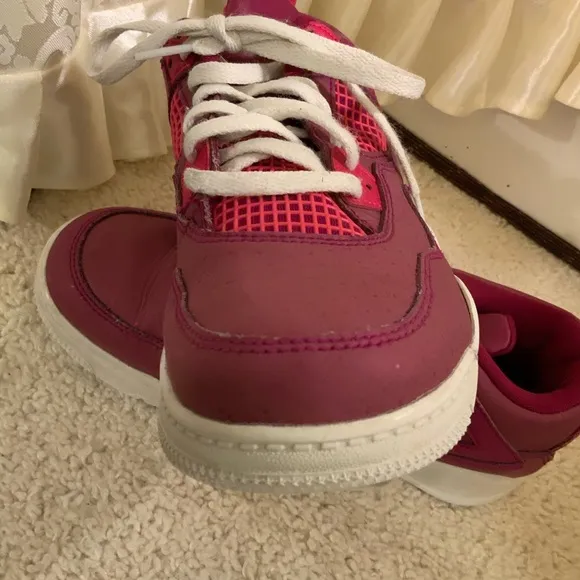 Nike air Jordan retro 4 Girls high top leather sneakers