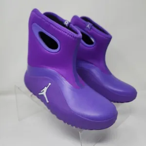 Nike Air Jordan Shoes Kids 2Y Purple Drip 23 Rain Snow Boots Logo Mid Sneakers