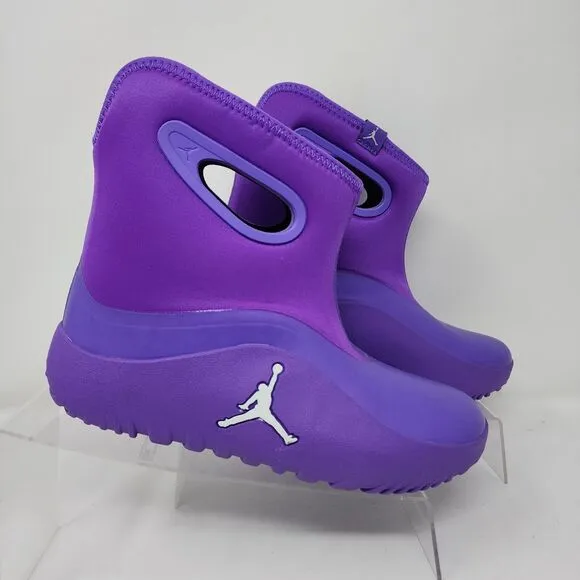 Nike Air Jordan Shoes Kids 2Y Purple Drip 23 Rain Snow Boots Logo Mid Sneakers