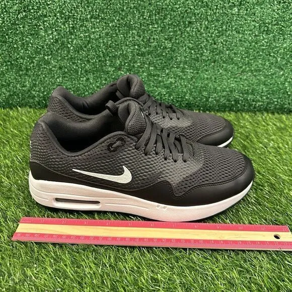 Nike Air Max 1 Golf Mens 8 Black White Spikeless‎ Shoes Sneaker Athletic NEW