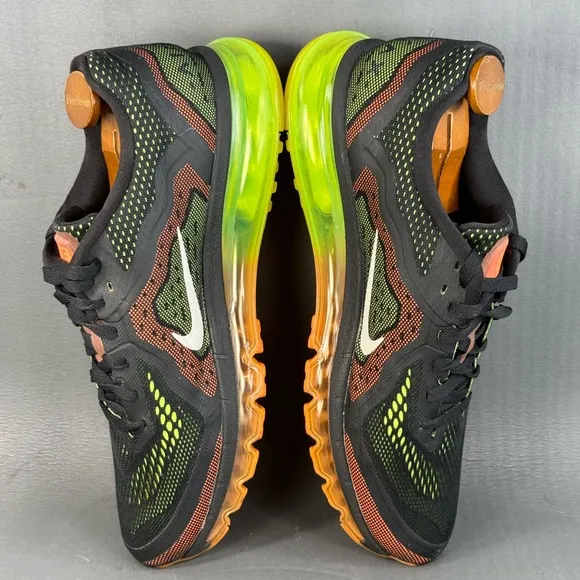 Nike Air Max 2014 'Atomic Orange Volt' athletic sneaker shoes men’s size 12