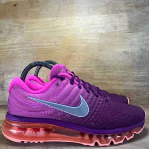 Nike Air Max 2017 Womens Size 7.5 Shoes Sneakers Bright Grape/Fire Pink