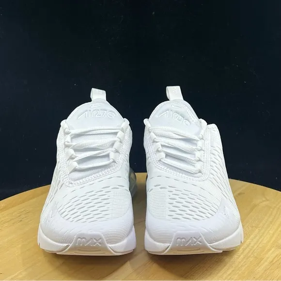 Nike Air Max 270 GS White Metallic Silver Shoes Sz 7Y NEW* 943345-103 (8.5 Wmns)