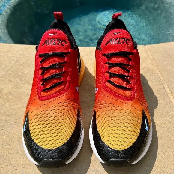 Nike Air Max 270 Sunset Red/Black/Gold - Size 13 Men’s (DQ7625-600)