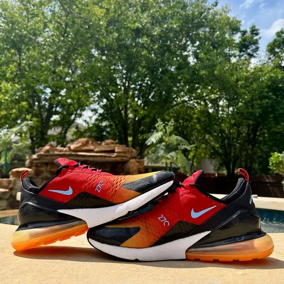 Nike Air Max 270 Sunset Red/Black/Gold - Size 13 Men’s (DQ7625-600)