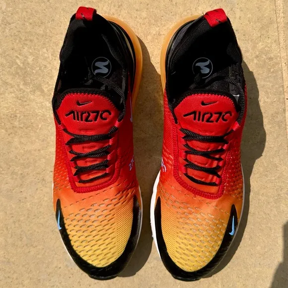 Nike Air Max 270 Sunset Red/Black/Gold - Size 13 Men’s (DQ7625-600)