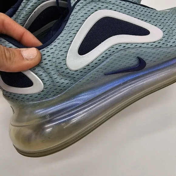 Nike Air Max 720 Northern Lights Day Womens Shoes 10 Metallic Silver Navy Blue