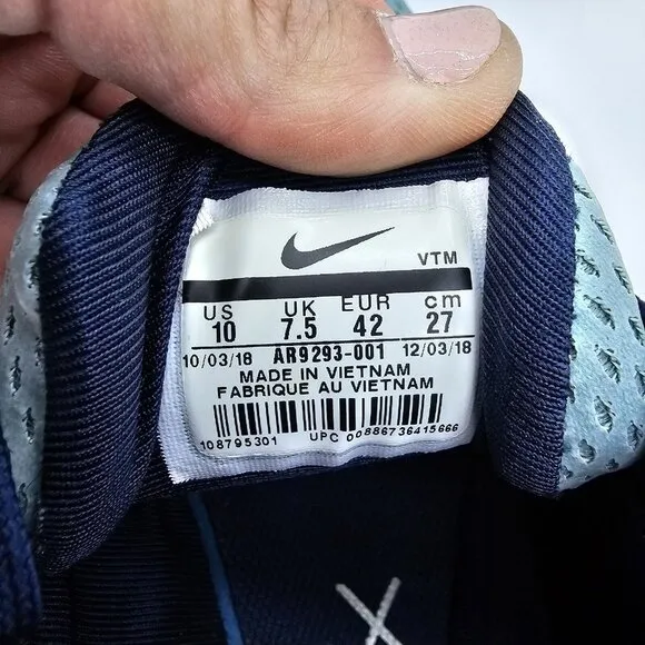Nike Air Max 720 Northern Lights Day Womens Shoes 10 Metallic Silver Navy Blue