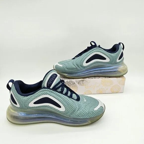 Nike Air Max 720 Northern Lights Day Womens Shoes 10 Metallic Silver Navy Blue