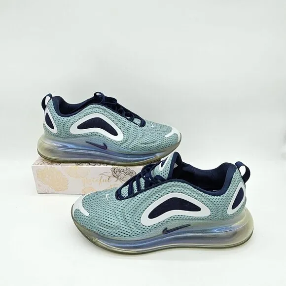 Nike Air Max 720 Northern Lights Day Womens Shoes 10 Metallic Silver Navy Blue