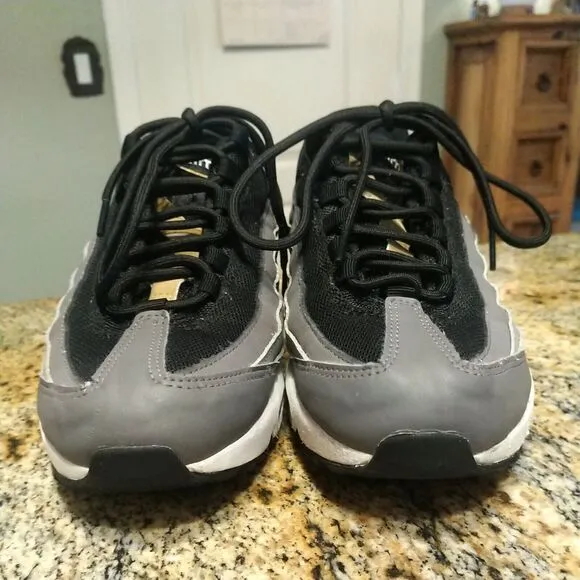 Nike Air Max 95 Youth 6.5 Recraft Running Sneakers Black Mesh CJ3906-007 Running