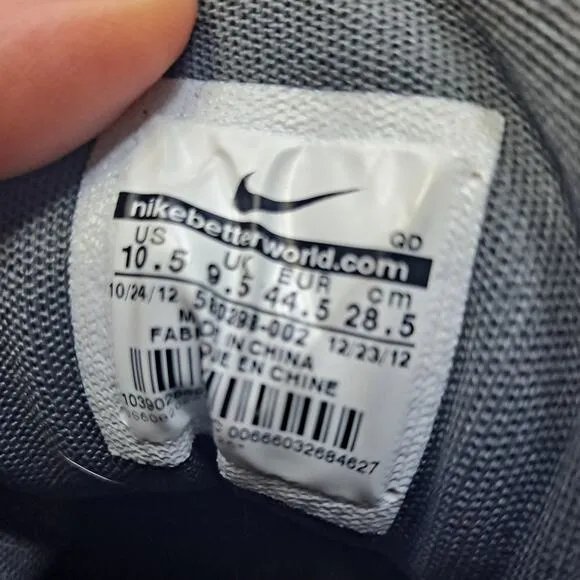 Nike Air Max Diamond Griffey Gray and White High Top Sneakers Size‎ 10.5