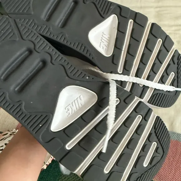 Nike Air Max Silver and Black Sneakers Platform