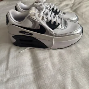 Nike Air Max Silver and Black Sneakers Platform