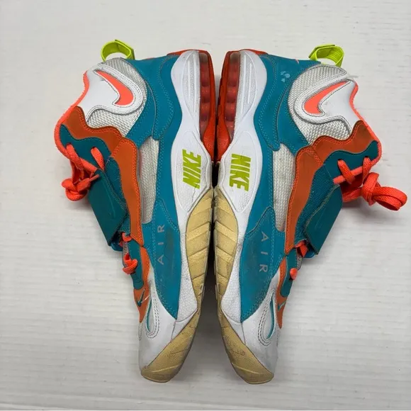 Nike Air Max Speed Turf High Top Sneakers 525225-102 Miami Dolphins Sz 13