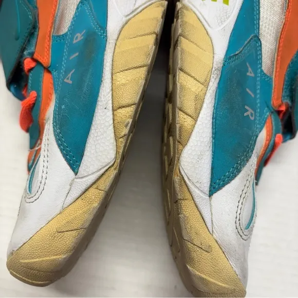 Nike Air Max Speed Turf High Top Sneakers 525225-102 Miami Dolphins Sz 13