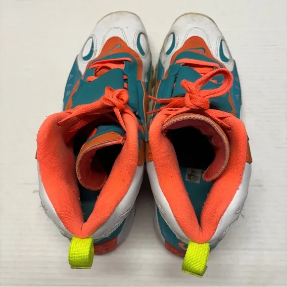 Nike Air Max Speed Turf High Top Sneakers 525225-102 Miami Dolphins Sz 13
