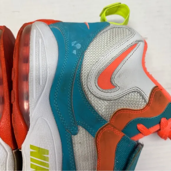 Nike Air Max Speed Turf High Top Sneakers 525225-102 Miami Dolphins Sz 13