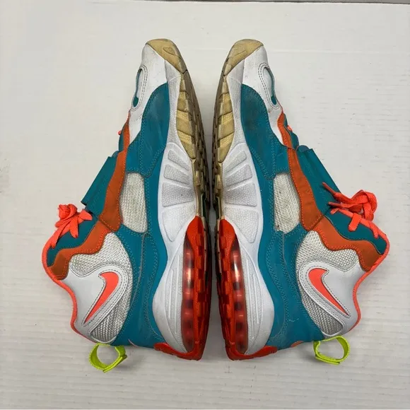 Nike Air Max Speed Turf High Top Sneakers 525225-102 Miami Dolphins Sz 13