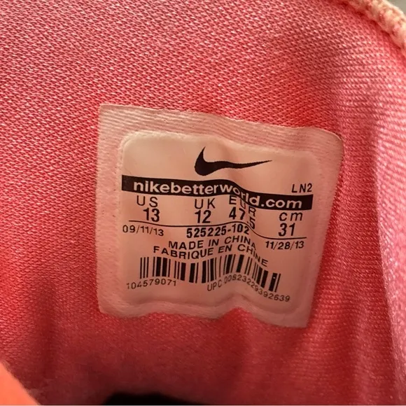 Nike Air Max Speed Turf High Top Sneakers 525225-102 Miami Dolphins Sz 13