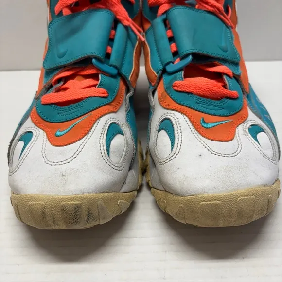 Nike Air Max Speed Turf High Top Sneakers 525225-102 Miami Dolphins Sz 13