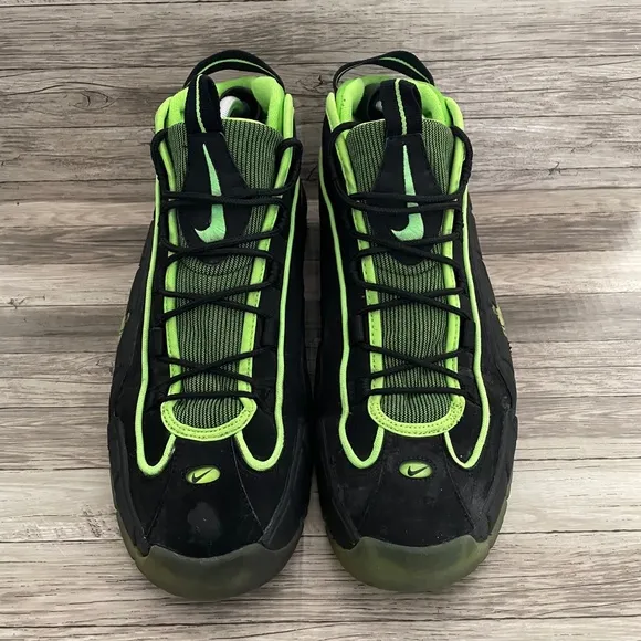 Nike Air Penny House of Hoops Basketball Shoes Black Yellow 438793-033 Size 14