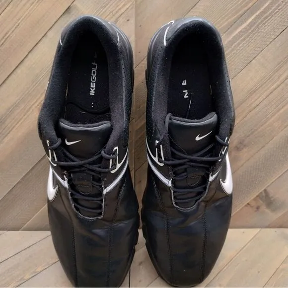 Nike Air Rival 2.5 Golf Shoes Mens Size 12 Black White Air Outdoor Sports Cleats